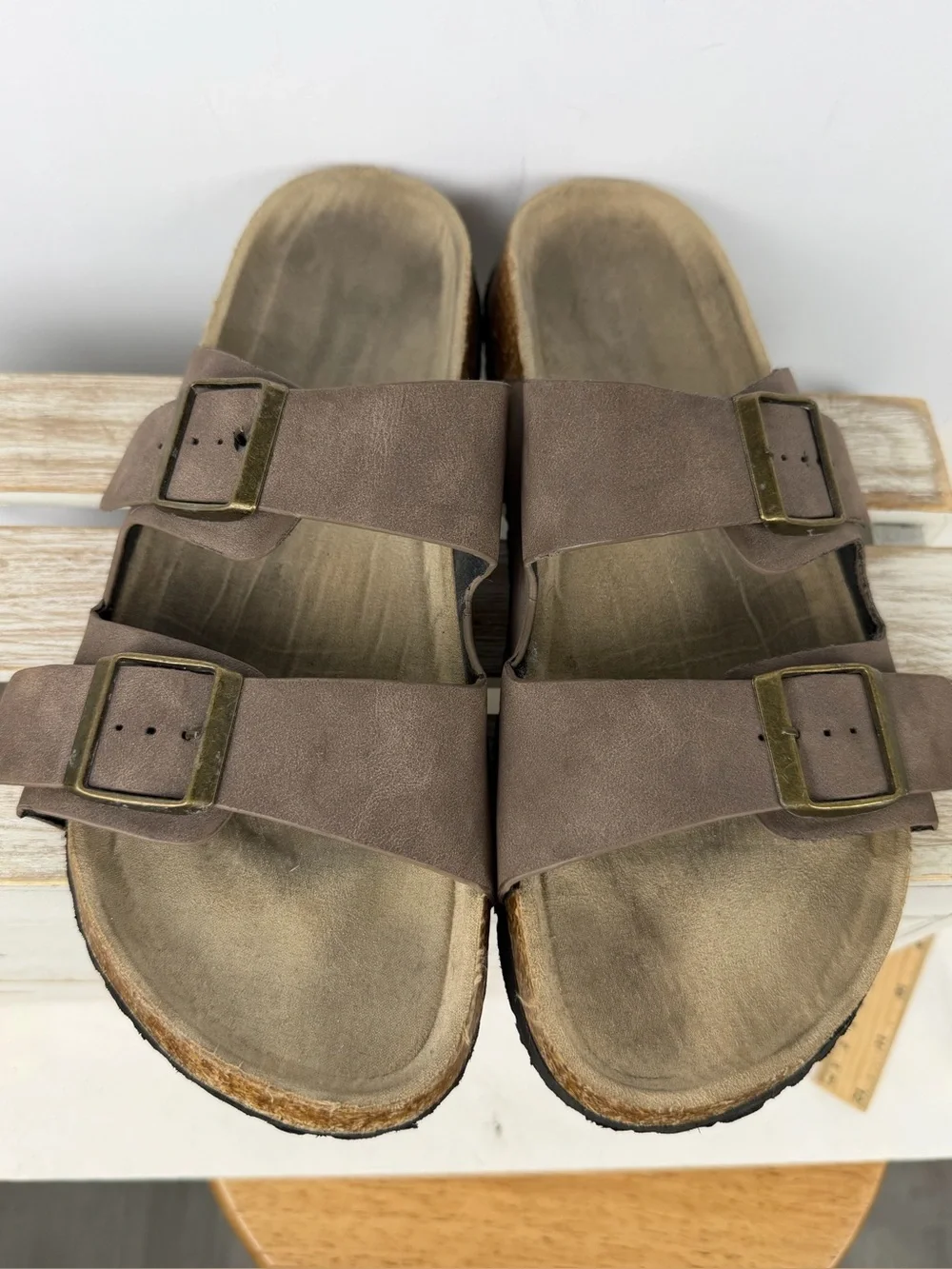 Lucky Brand Blanc M Mar Men’s Double strap slide sandals size 10M